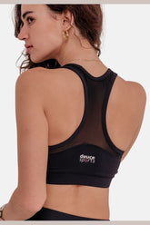 Angel Racerback Sports Bra - Black-Araa Active